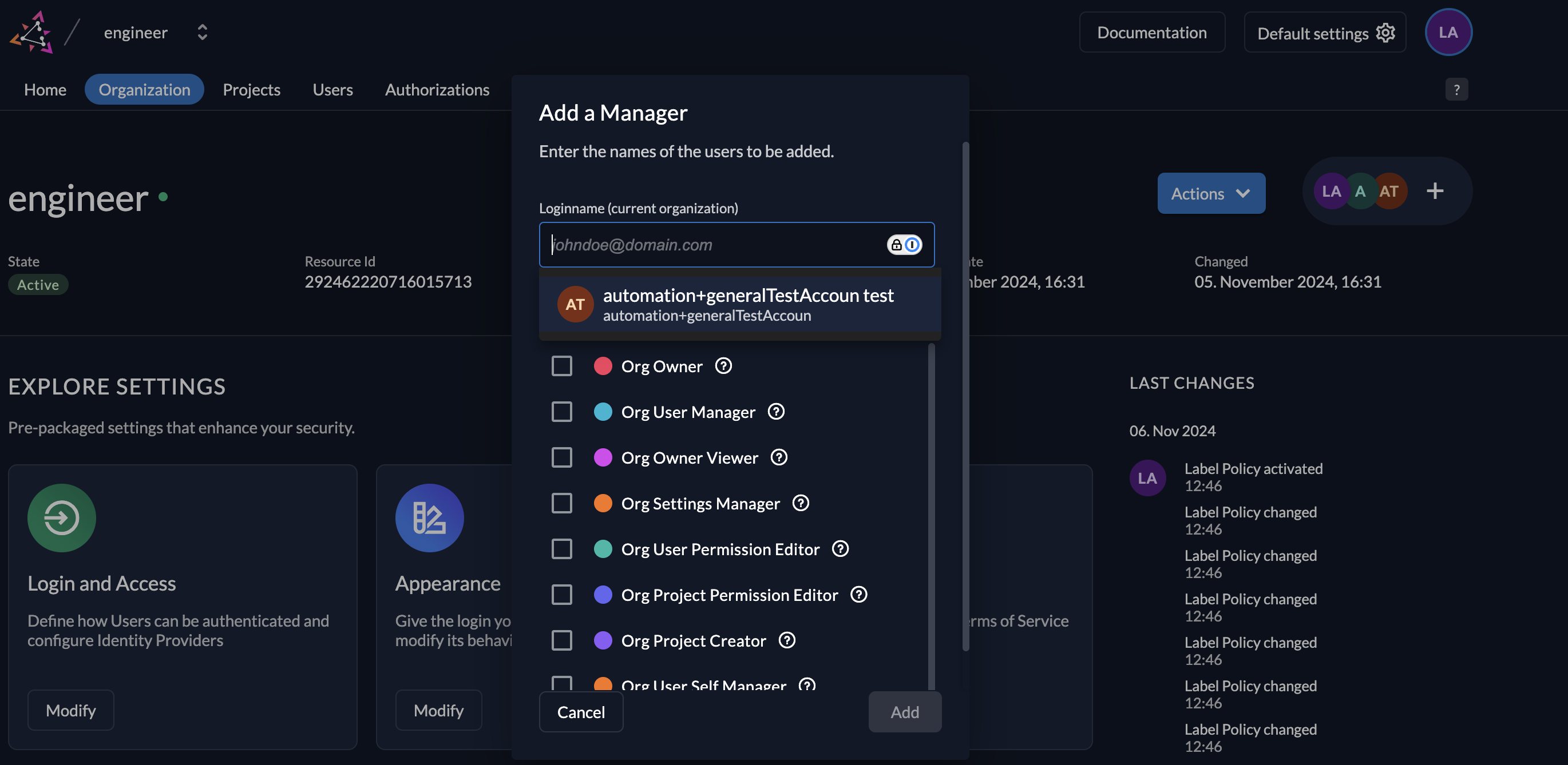 MultiTenancy - Assign Organization Manager